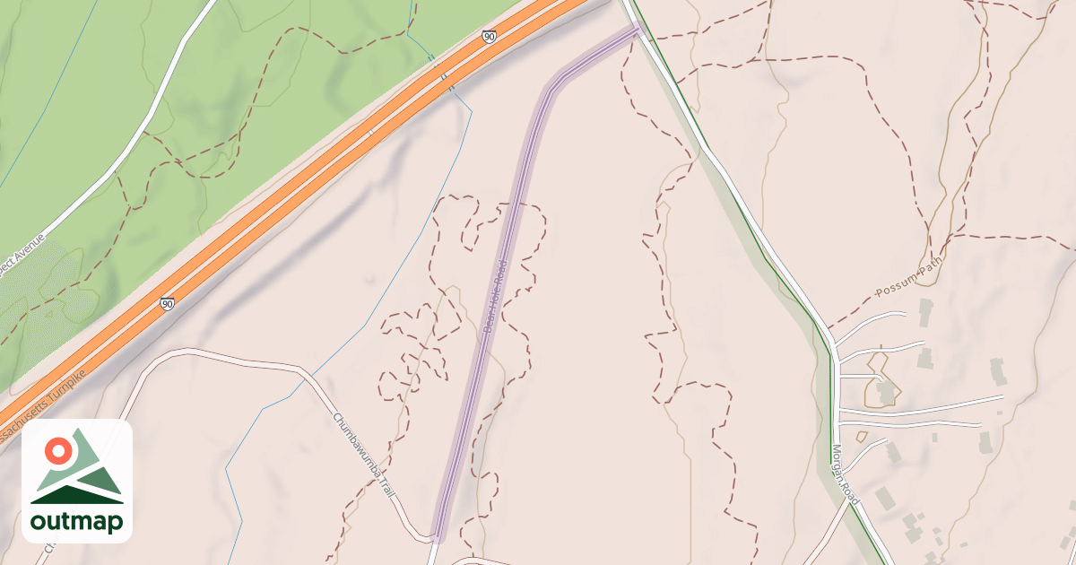 Map of Bear Hole Road