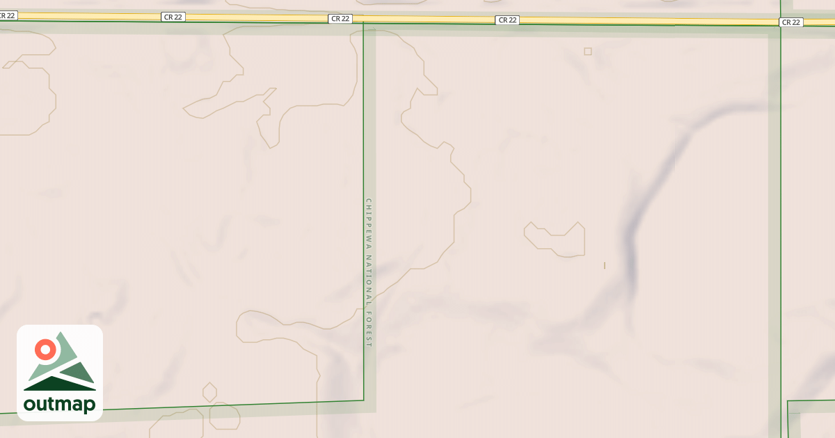 Map of TURTLE RIVER LAKE ROAD SPUR B