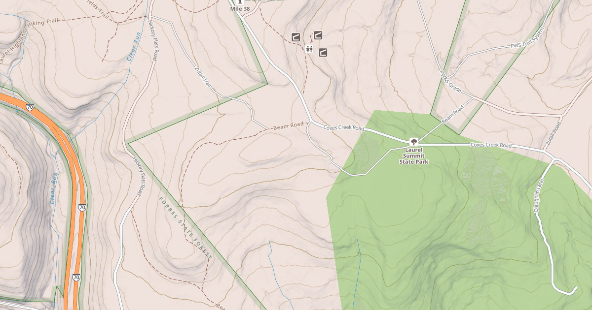 Map preview of PWS Trail System