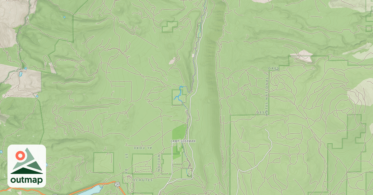 Map of METOLIUS RIVER ROAD