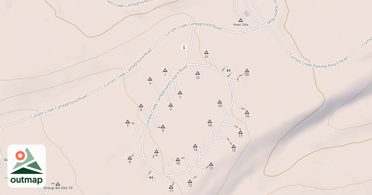 Map of CURRANT CRK CAMPGROUND LOOP A