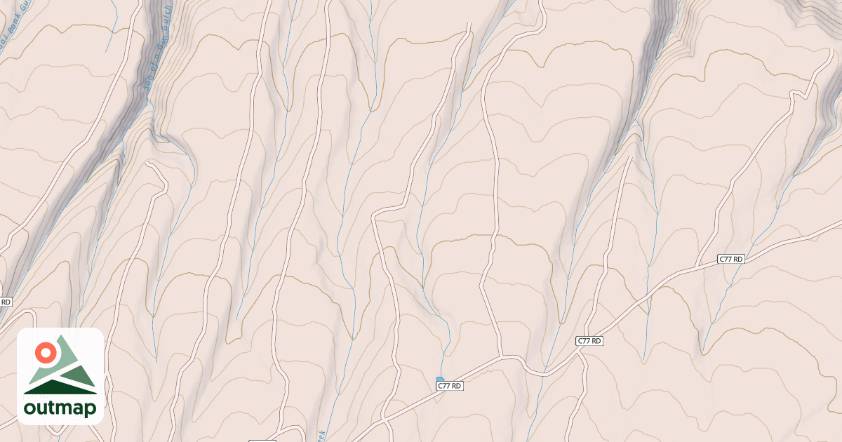 Map of BLM National GTLF Public Motorized Roads 0bce1c5a-9f75-43b7-be43-cea3a0f3825a
