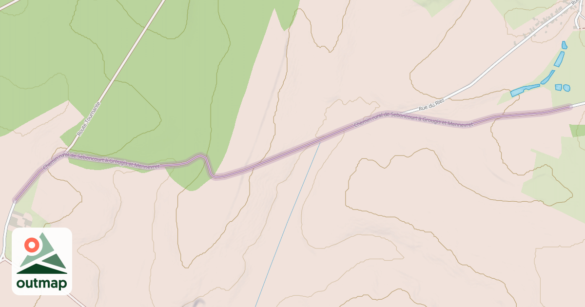 Map of Chemin rural de Seboncourt à Grougis et Mennevret