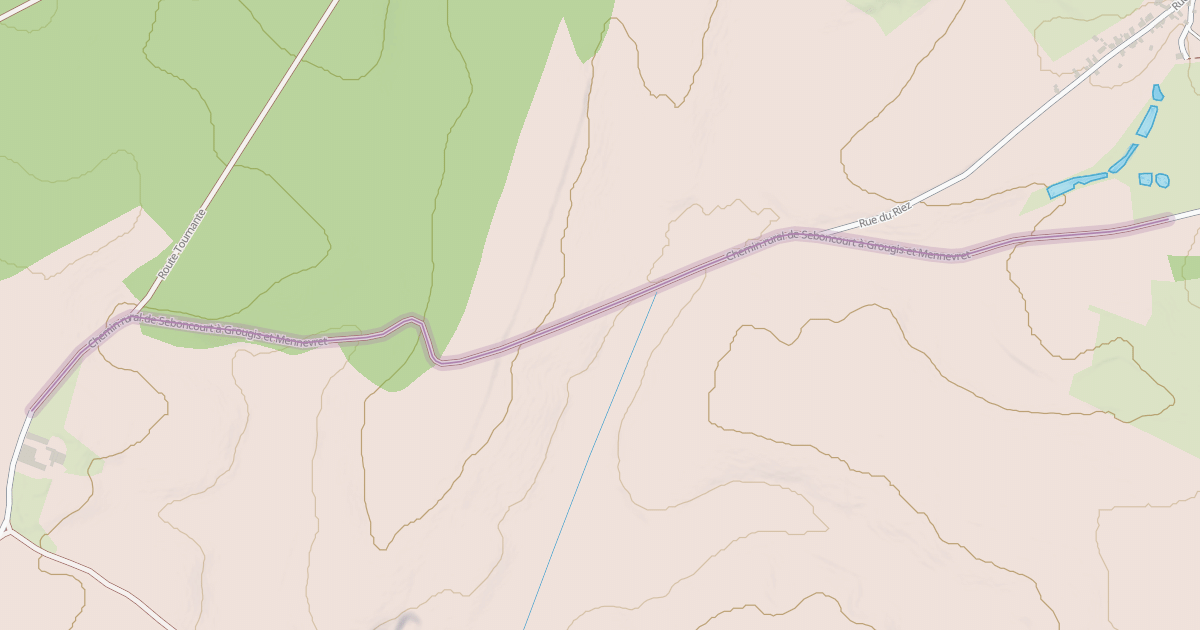 Map preview of Chemin rural de Seboncourt à Grougis et Mennevret