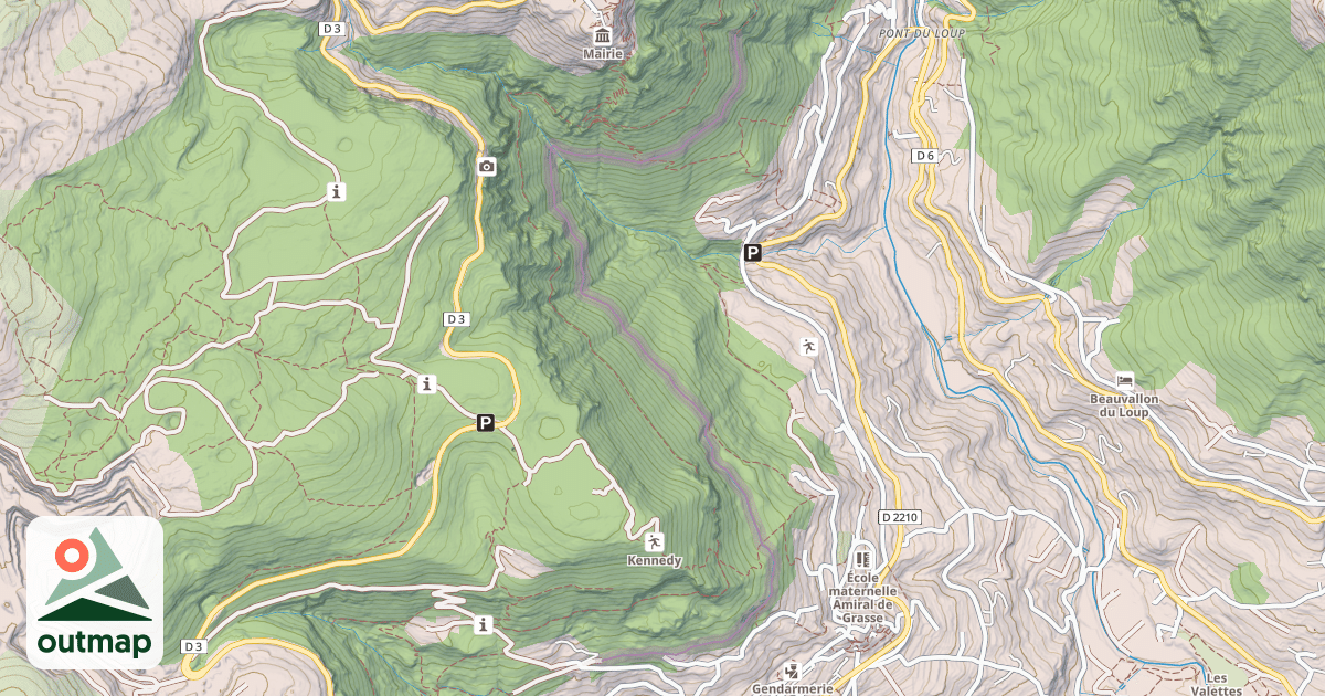 Map of Canal du Loup