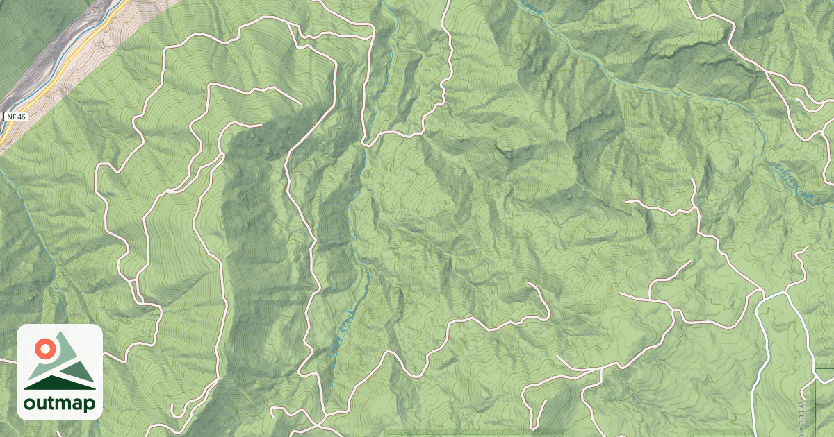 Map of UPPER SLIDE CREEK
