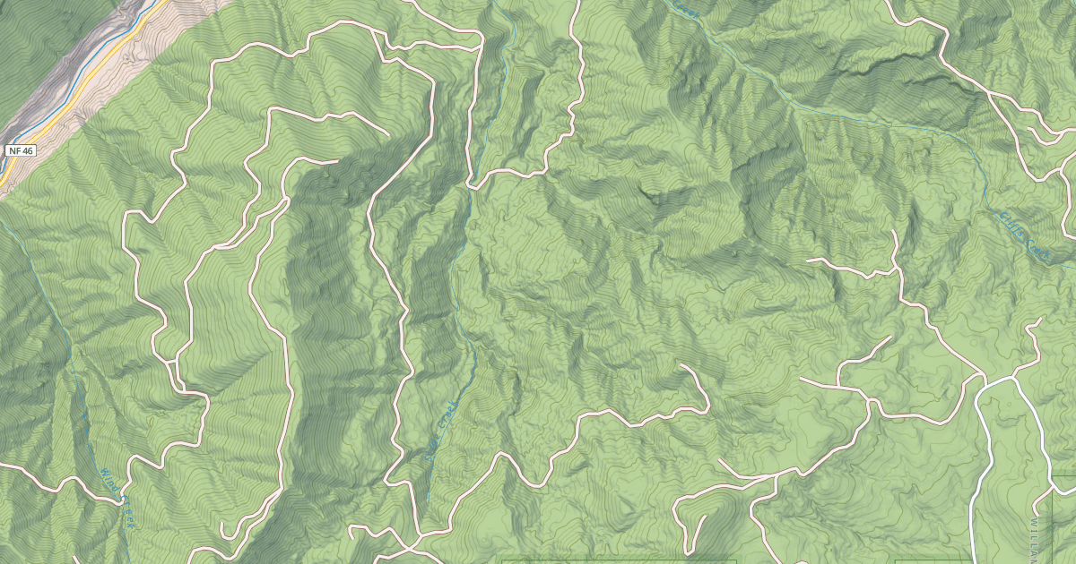 Map preview of UPPER SLIDE CREEK