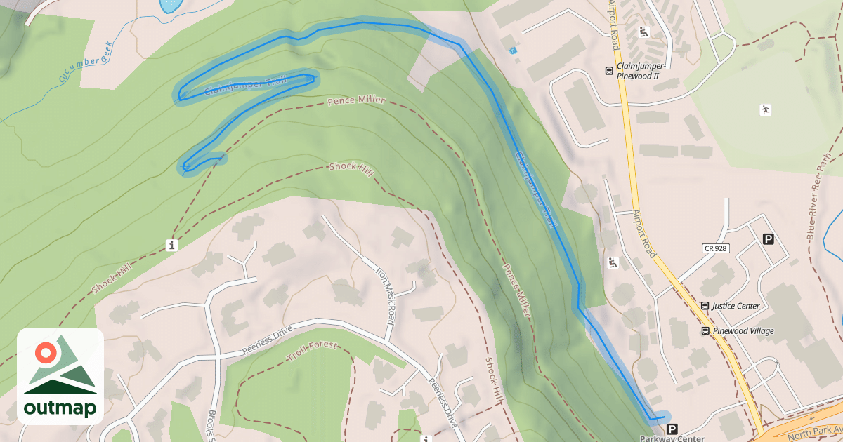 Map of Claimjumper Trail
