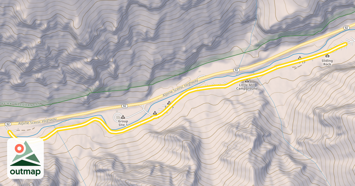 Map of Little Mill Winter Trail