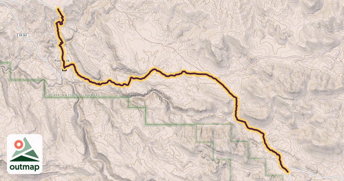 Map of South Boundary Trail
