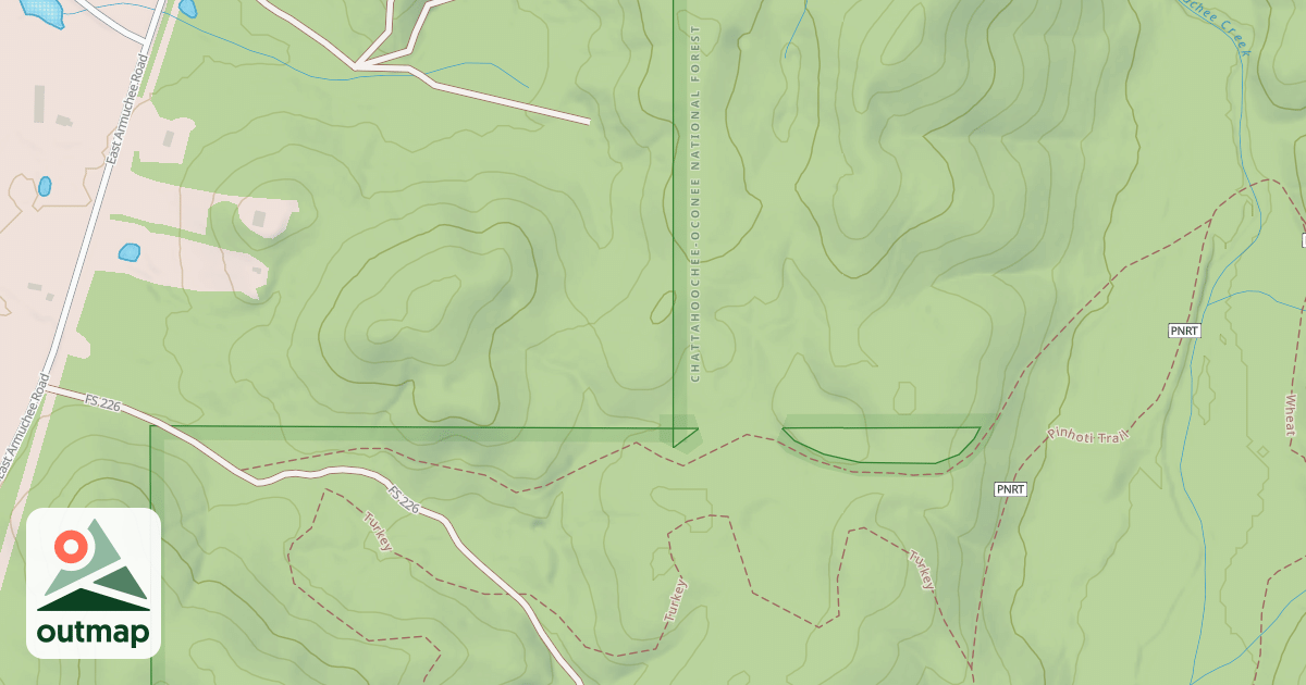 Map of EAST ARMUCHEE CREEK