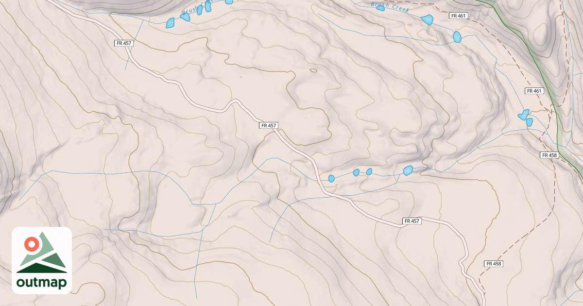 Map of Brush Creek