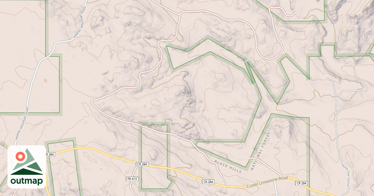 Map of CUSTER LIMESTONE BR 1E