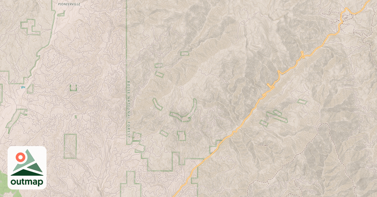 Map of BEAR RUN-PILOT PEAK