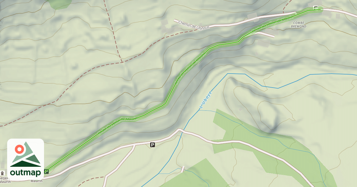 Map of Route du vallon de Maurin