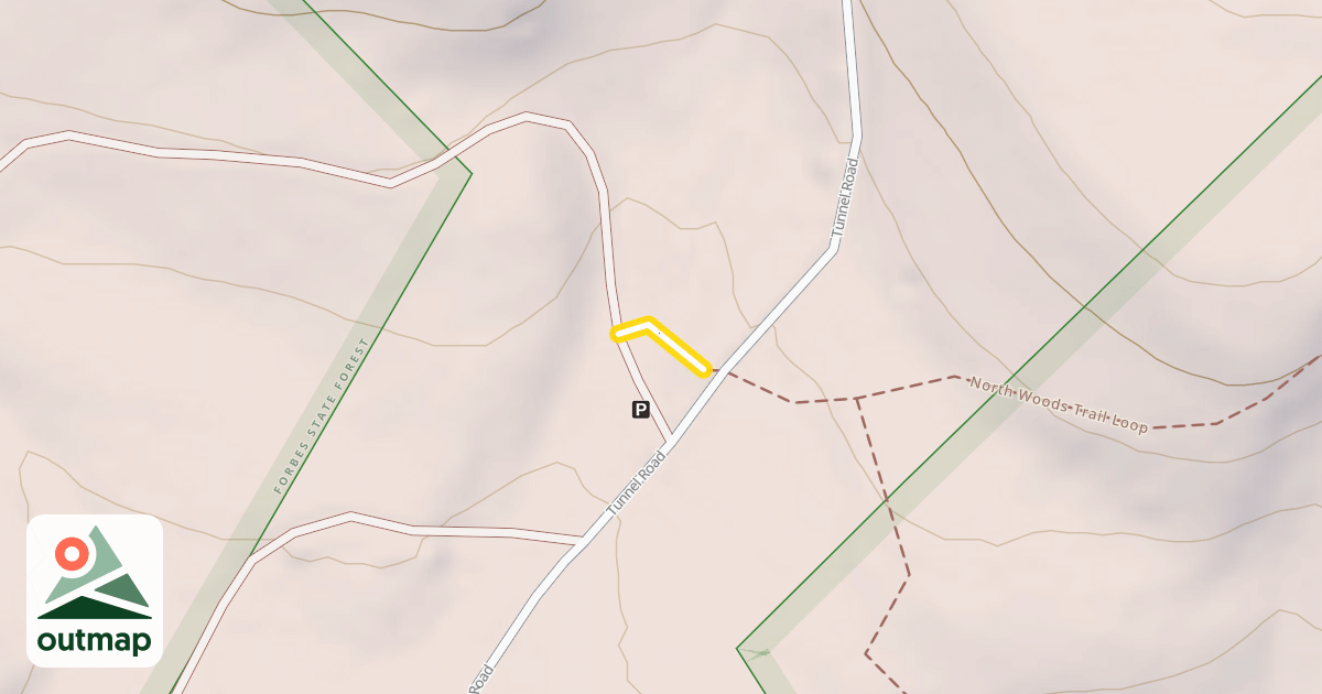 Map of North Woods Trail Loop
