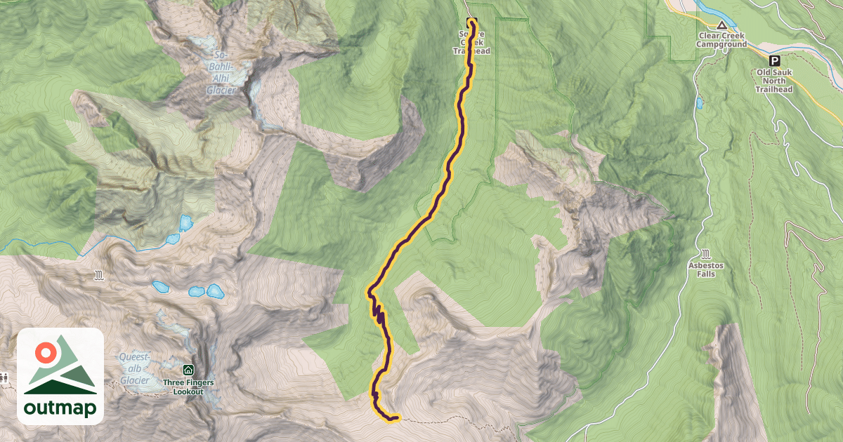 Map of Squire Creek Trail