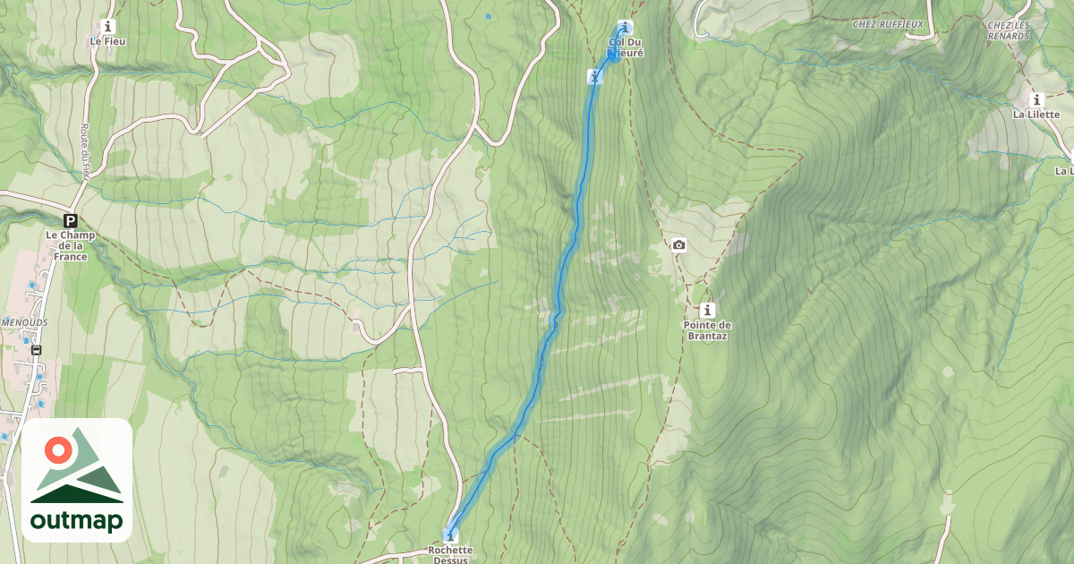 Map of Sentier du Pralère