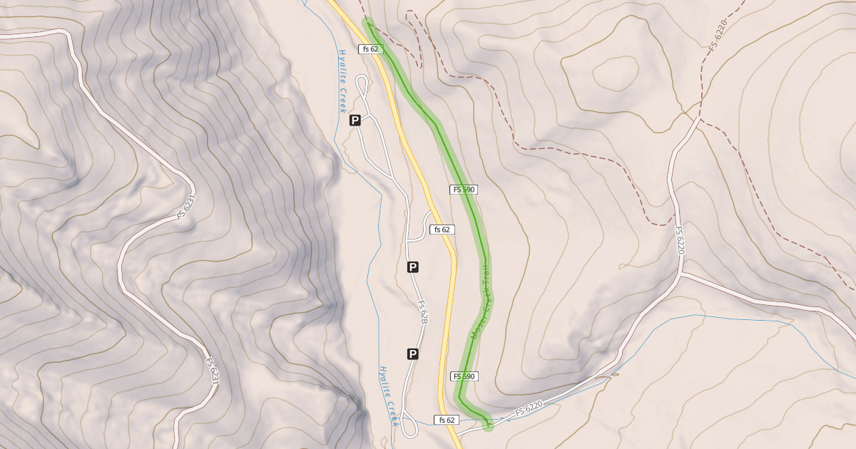 Map preview of Moser Creek Trail