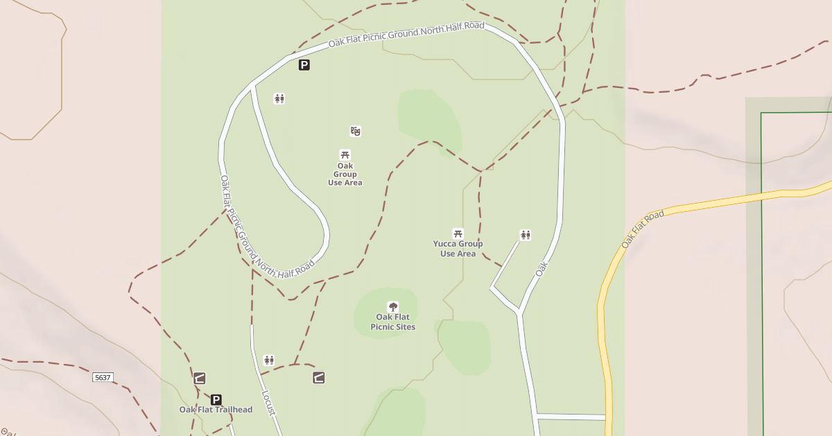 Map preview of OAK FLAT P.G. NORTH HALF
