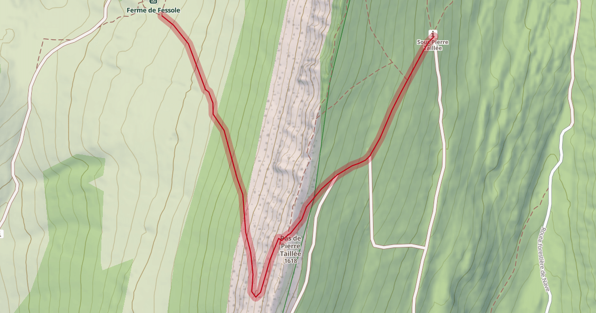 Map preview of Pas de Pierre Taillée