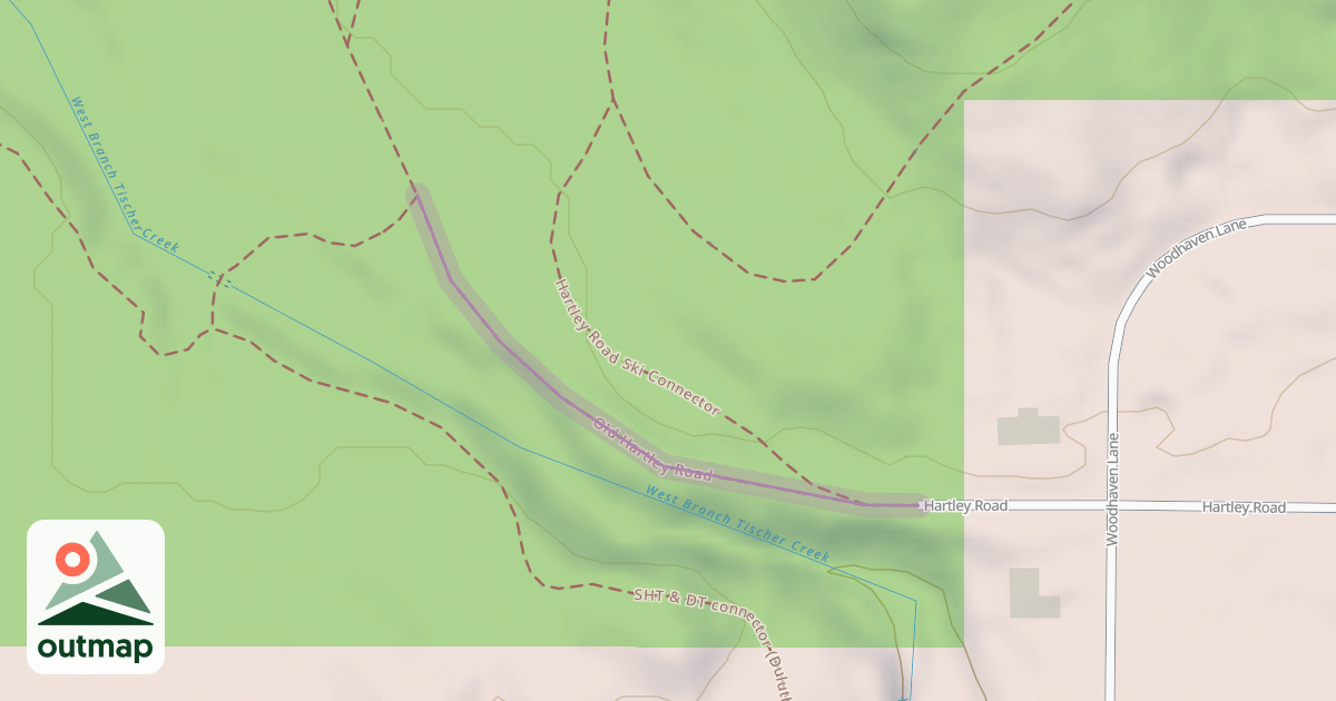 Map of Old Hartley Road