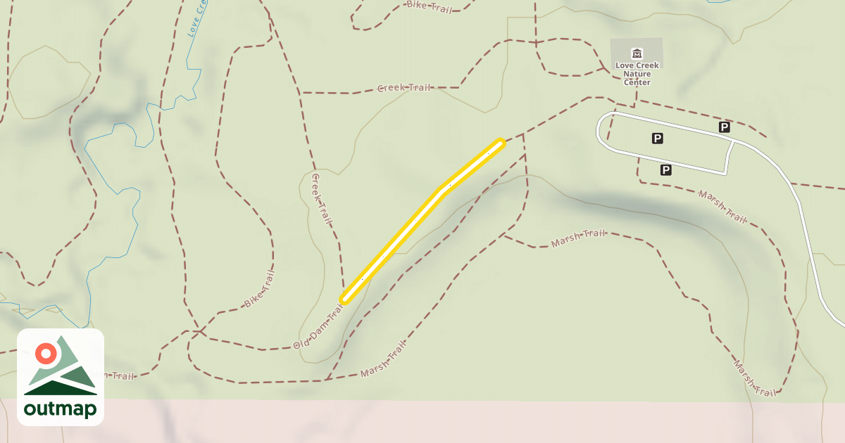 Map of Old Dam Trail