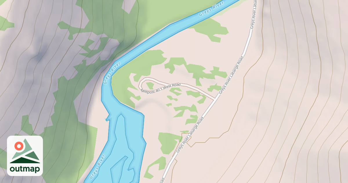 Map of MILEPOST 40.1 WEST