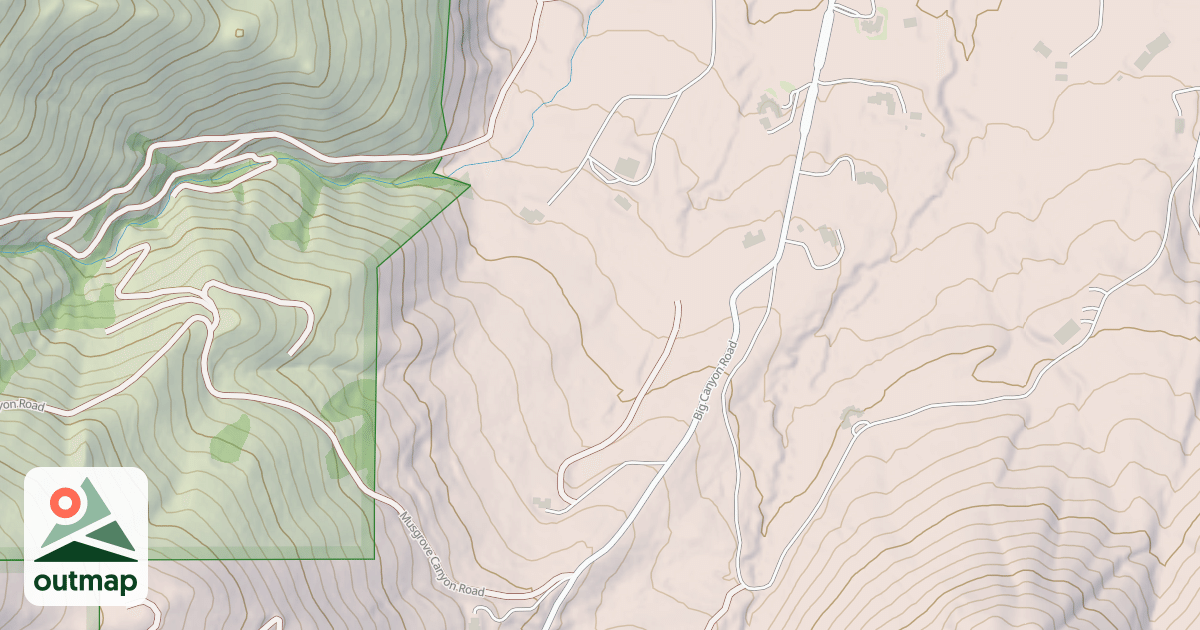 Map of MUSGROVE CANYON ROAD