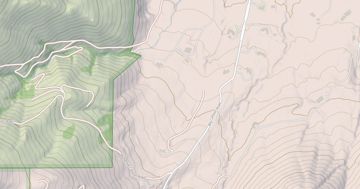 Map preview of MUSGROVE CANYON ROAD