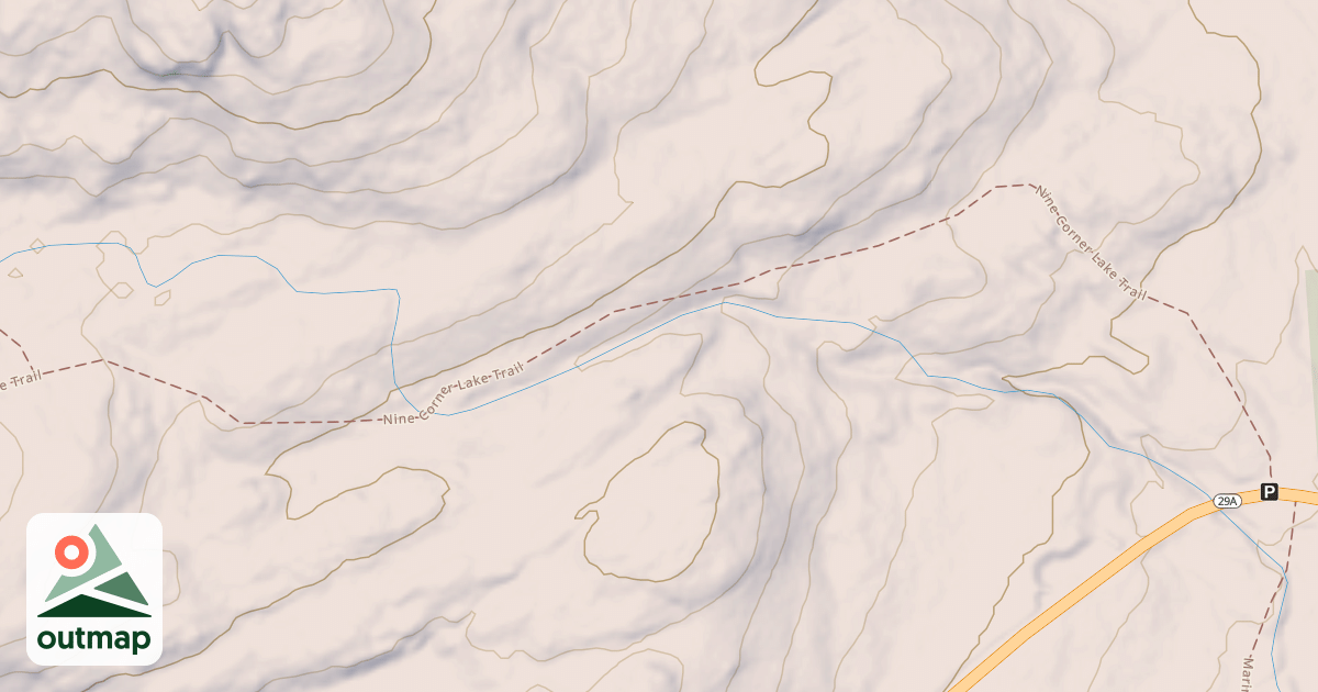 Map of Nine Corner Lake Trail Spur
