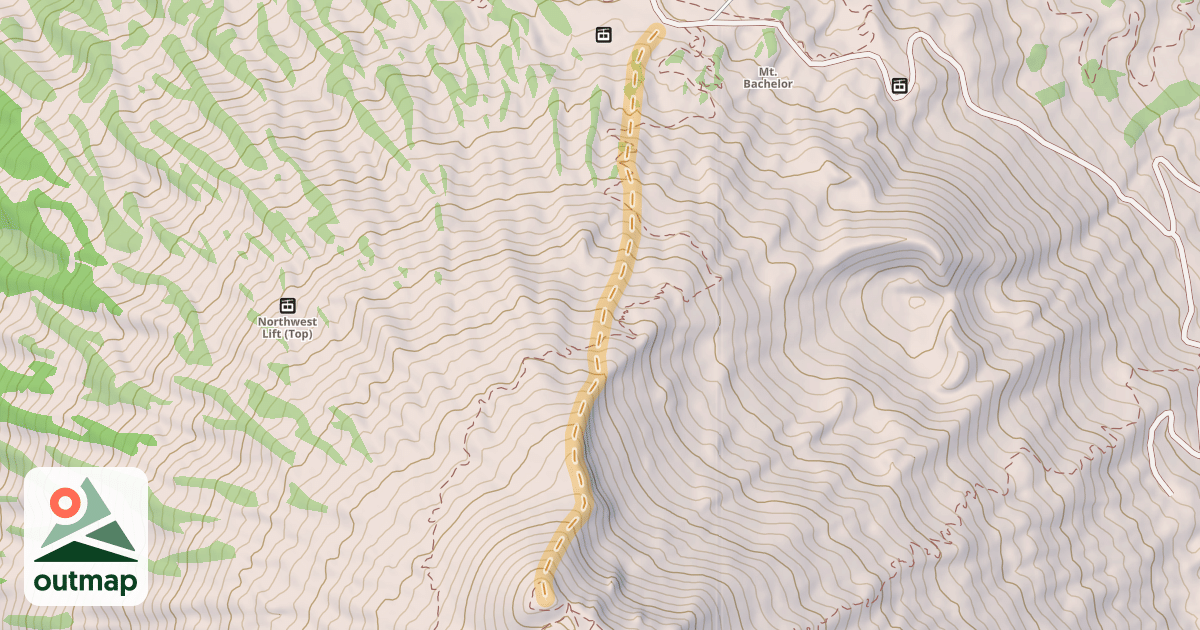 Map of Winter Uphill Route (upper)