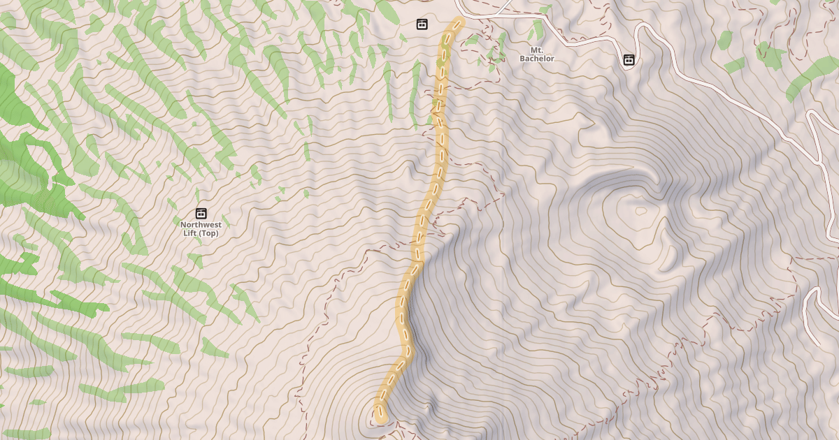 Map preview of Winter Uphill Route (upper)
