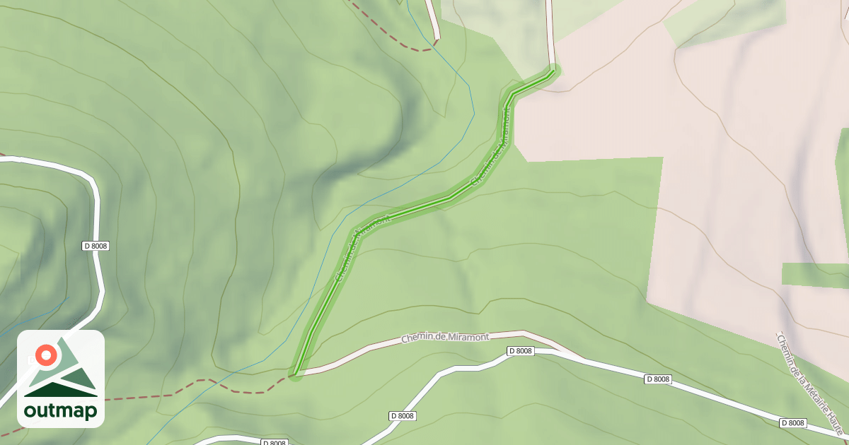 Map of Chemin de Miramont