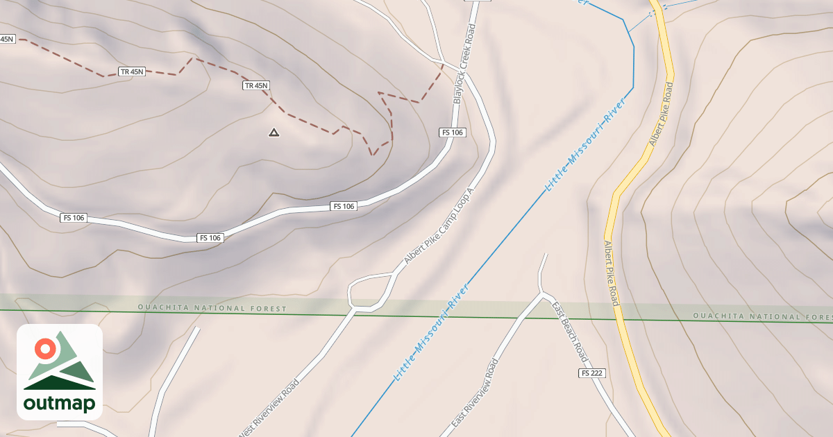 Map of ALBERT PIKE CAMP LOOP A