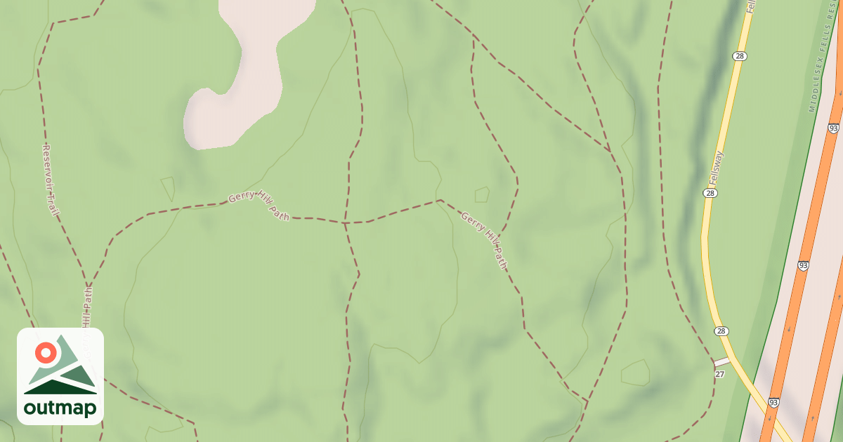 Map of Gerry Hill Path