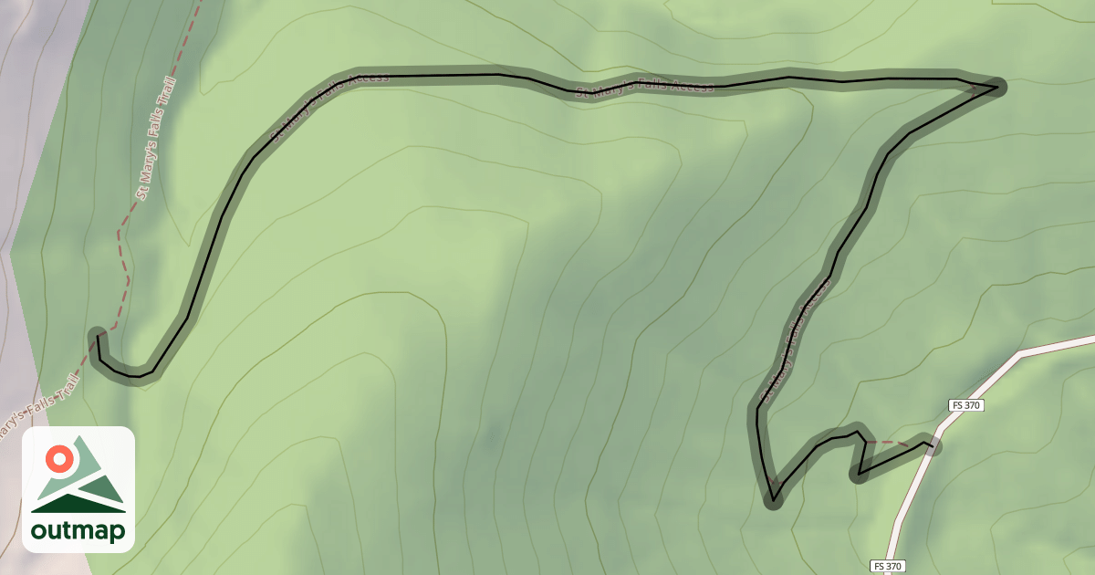 Map of St Mary's Falls Access