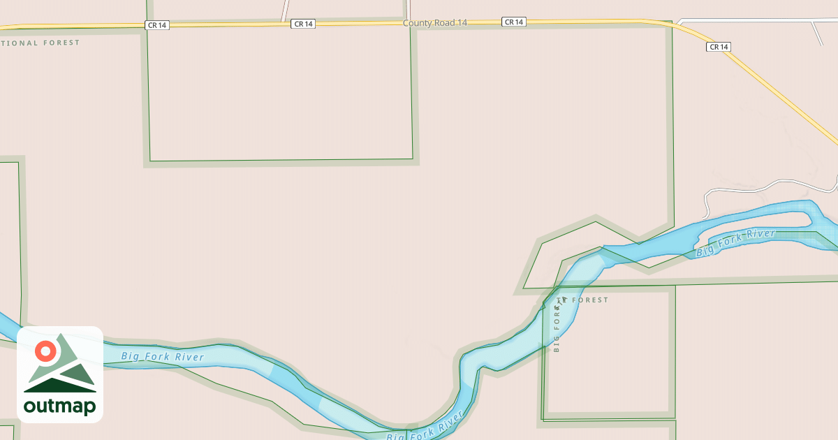 Map of BIGFORK RIVER SPUR 3324