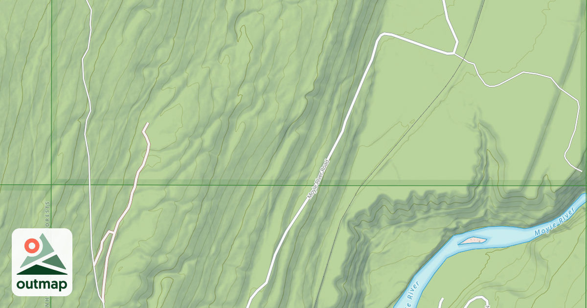 Map of MOYIE RIVER B