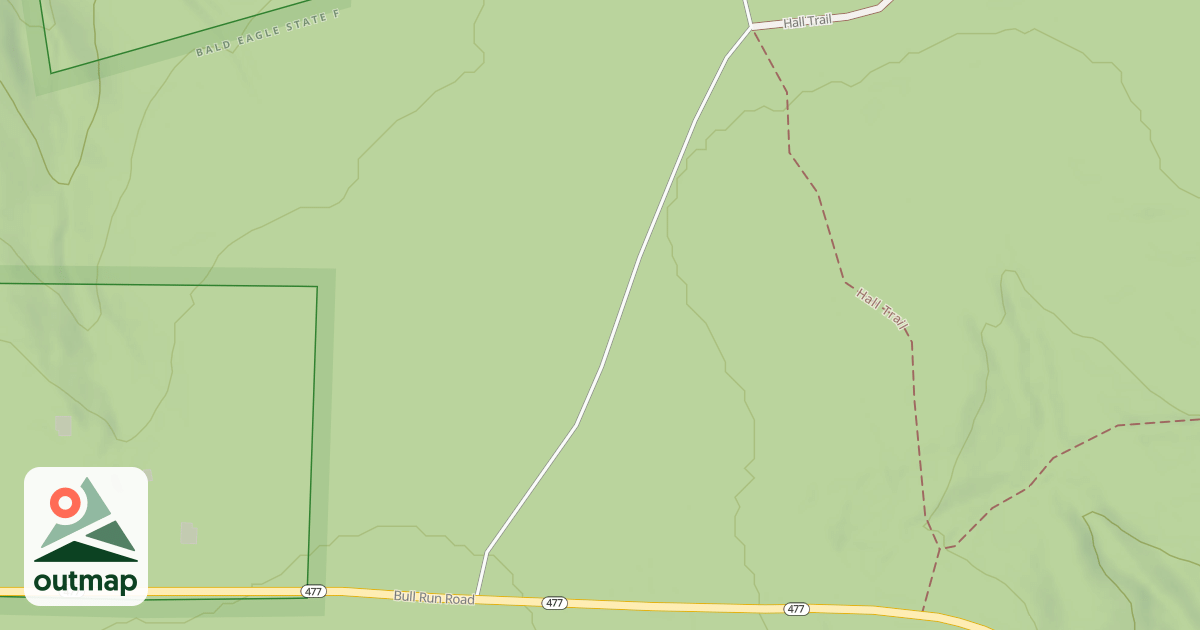 Map of Bald Eagle State Forest Snowmobile Trails