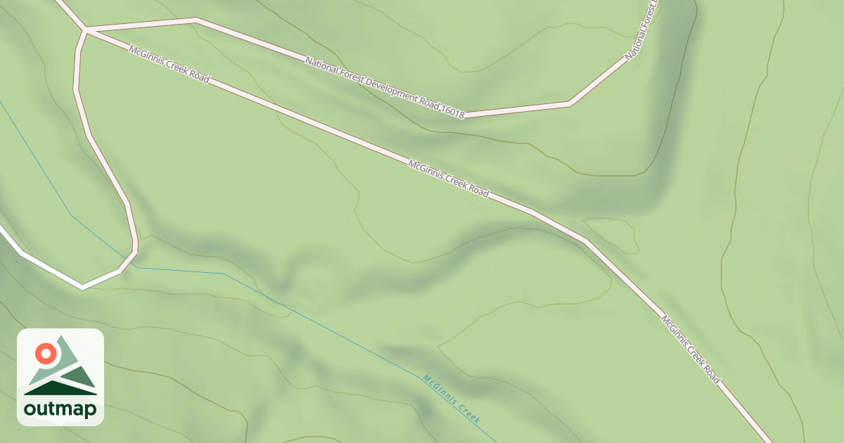 Map of MCGINNIS CREEK