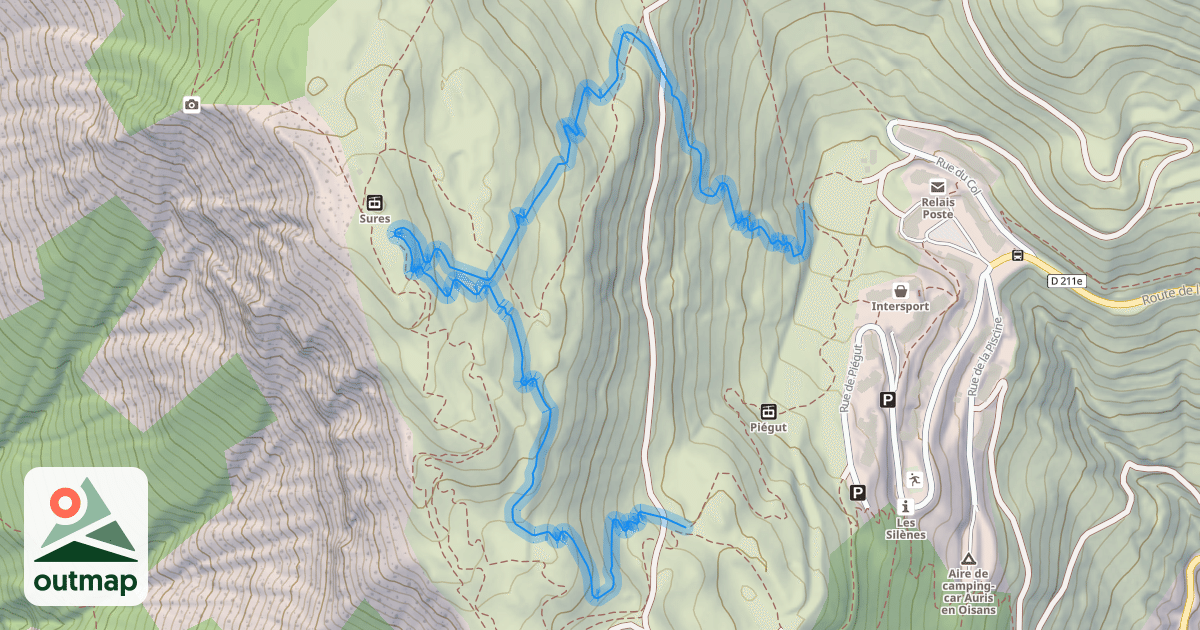 Map of Piste DH Rouge