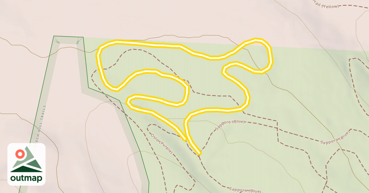 Map of Lake Placid Loop (Green)