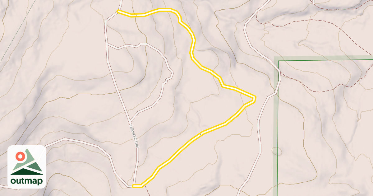 Map of Yellow / Blue Dot XC Trail