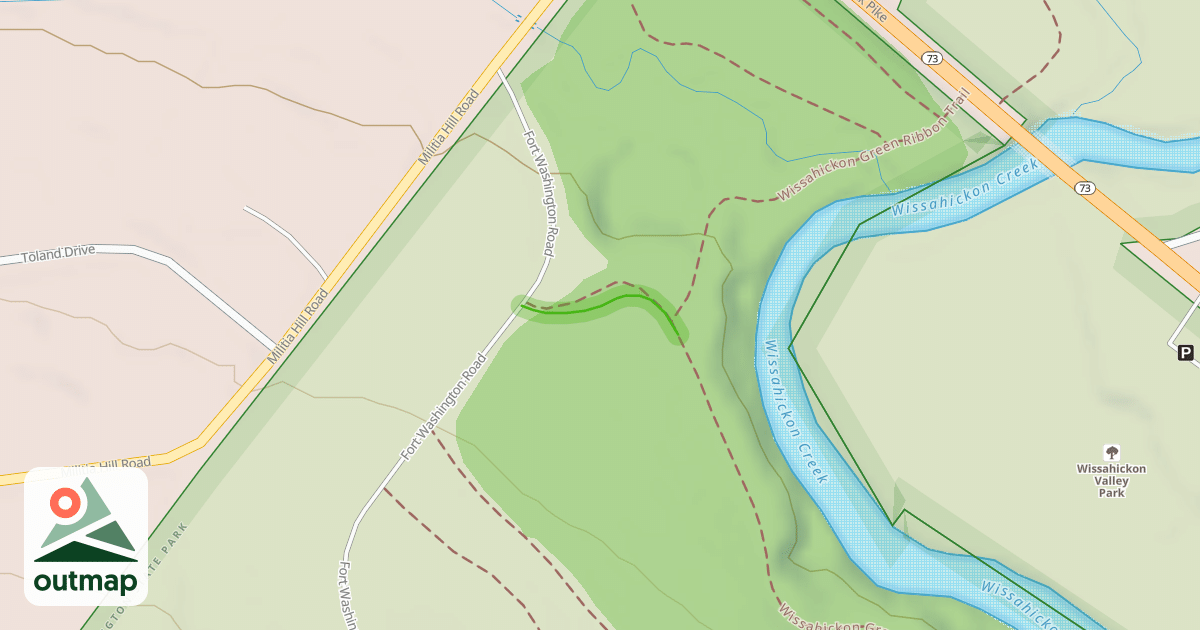 Map of Fort Washington Trail