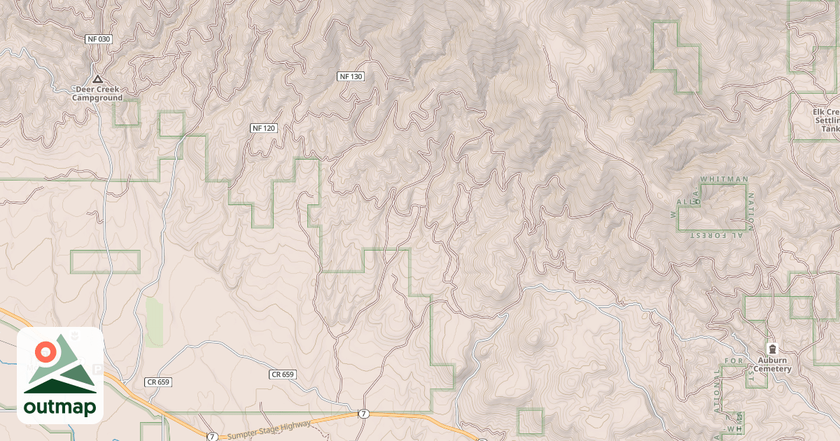 Map of Auburn-Deer Creek Snowmobile