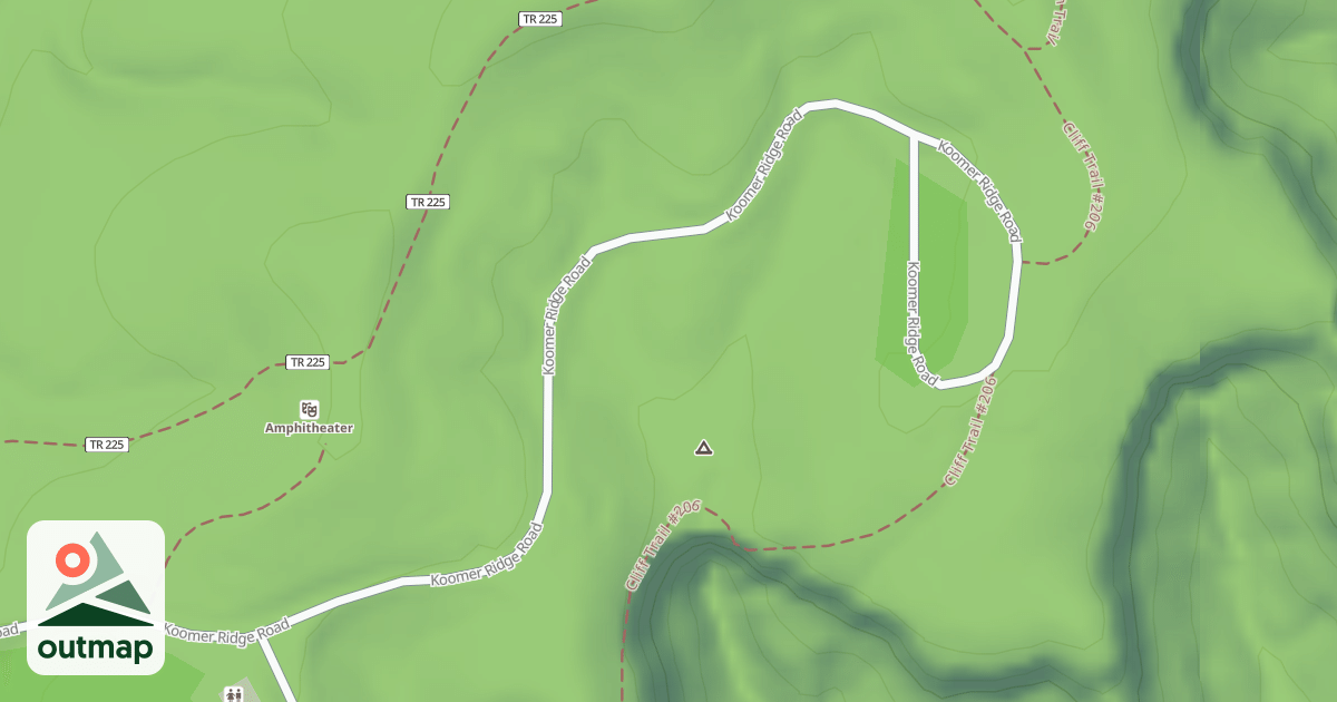 Map of KOOMER RIDGE