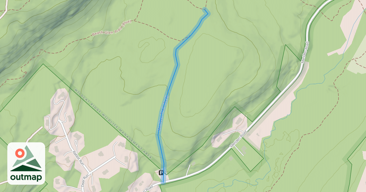 Map of Meriden Trail (Red)
