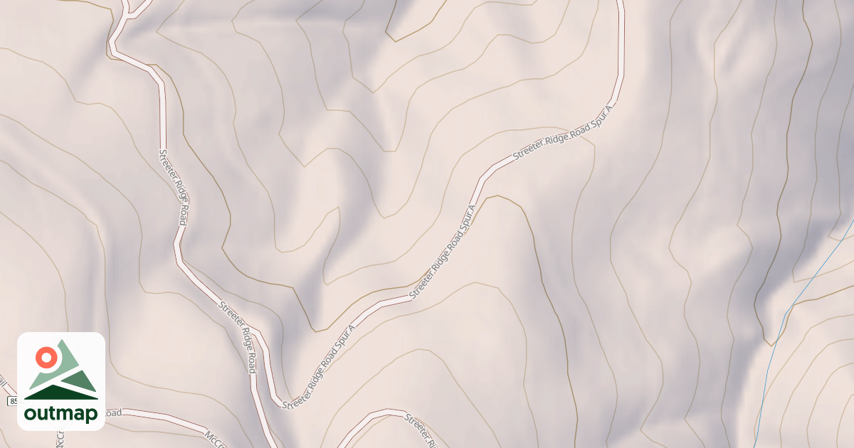 Map of STREETER RIDGE SPUR A