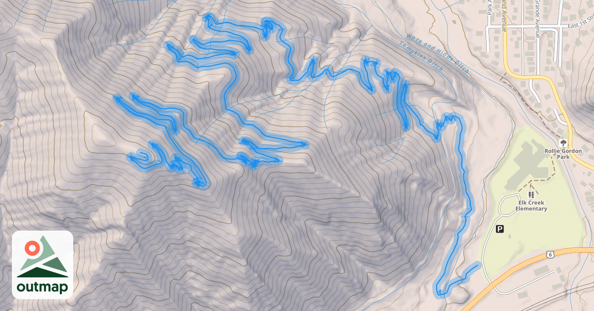 Map of Talbott's Burning Mountain Trail